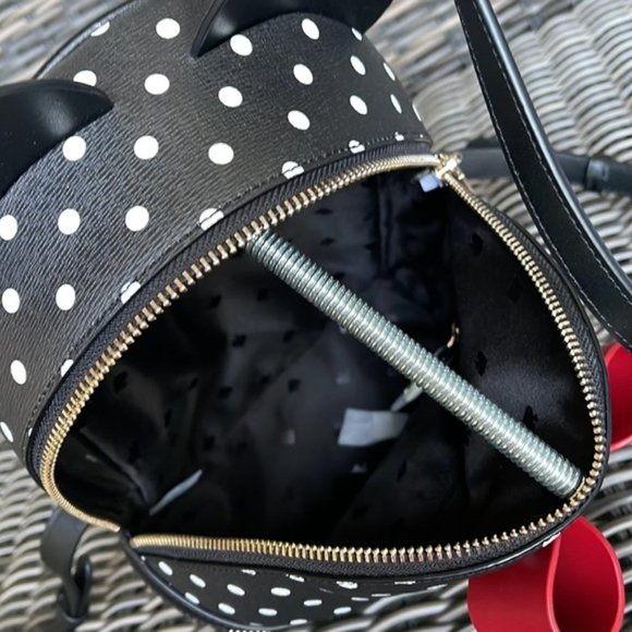 Kate Spade Disney X Kate Spade New York Minnie Dome Backpack Black Multi - Picture 8 of 16